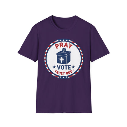Pray Vote Trust God Patriotic Christian T-Shirt