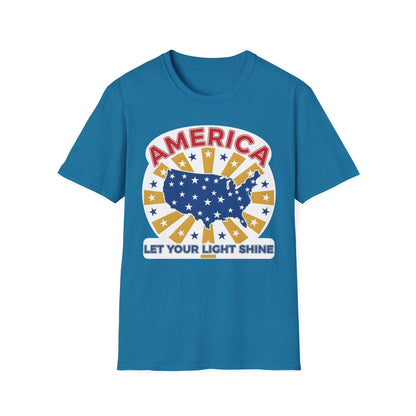 America Let Your Light Shine Patriotic USA T-Shirt