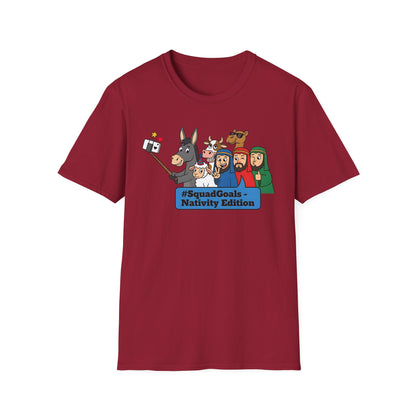 Nativity Squad Goals Selfie Funny Christmas Holiday T-Shirt