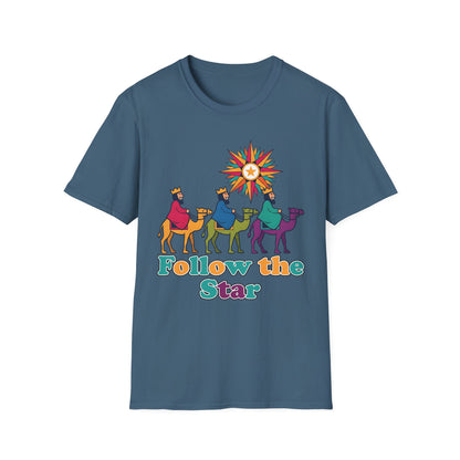 A088 - Follow the Star Christian Christmas T-Shirt