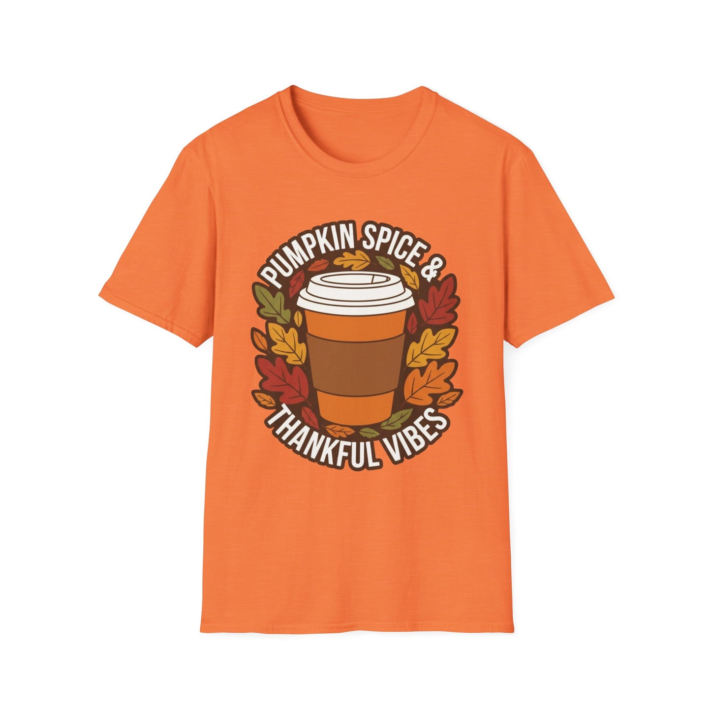 A053 - Pumpkin Spice & Thankful Vibes Fall Fashion T-Shirt