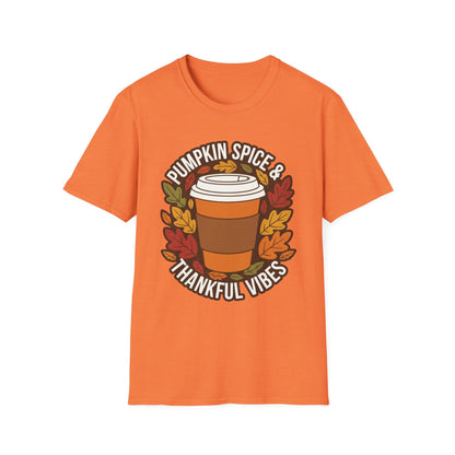 A053 - Pumpkin Spice & Thankful Vibes Fall Fashion T-Shirt