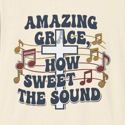 A121V1 - Amazing Grace Musical Unisex Softstyle Christian T-Shirt