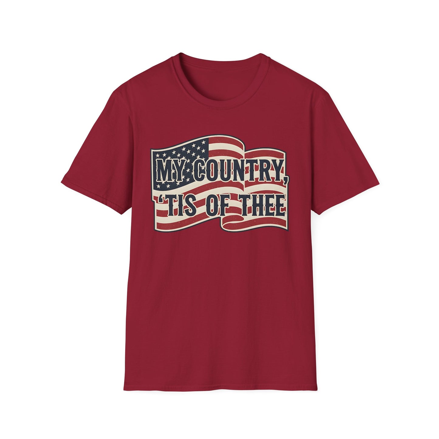 My Country 'Tis of Thee American Flag Patriotic T-Shirt