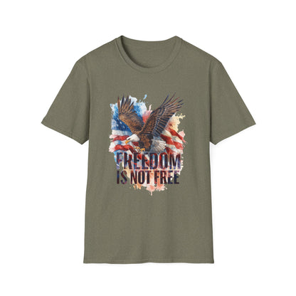 A043 - Freedom is Not Free - Flag and Eagle Patriotic T-Shirt