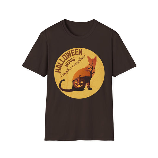 A027 - Pumpkin Everything - Halloween Cat Unisex T-Shirt