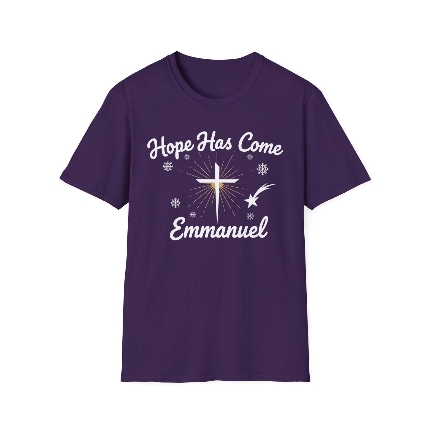 A067 - Hope Has Come Emmanuel Christian Christmas T-Shirt