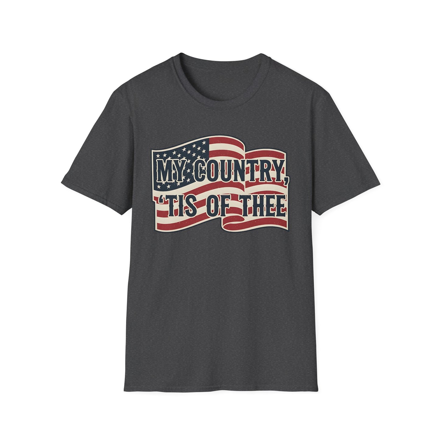 My Country 'Tis of Thee American Flag Patriotic T-Shirt