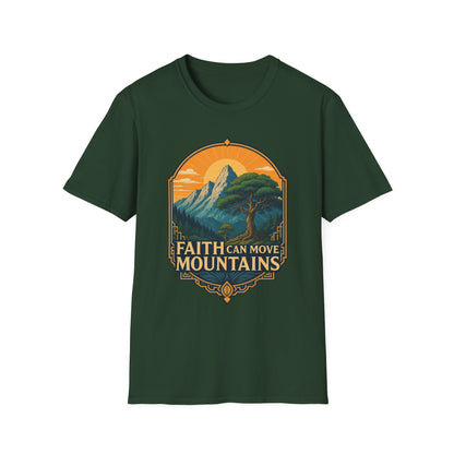 A035 - Faith Can Move Mountains Inspirational Christian Tee