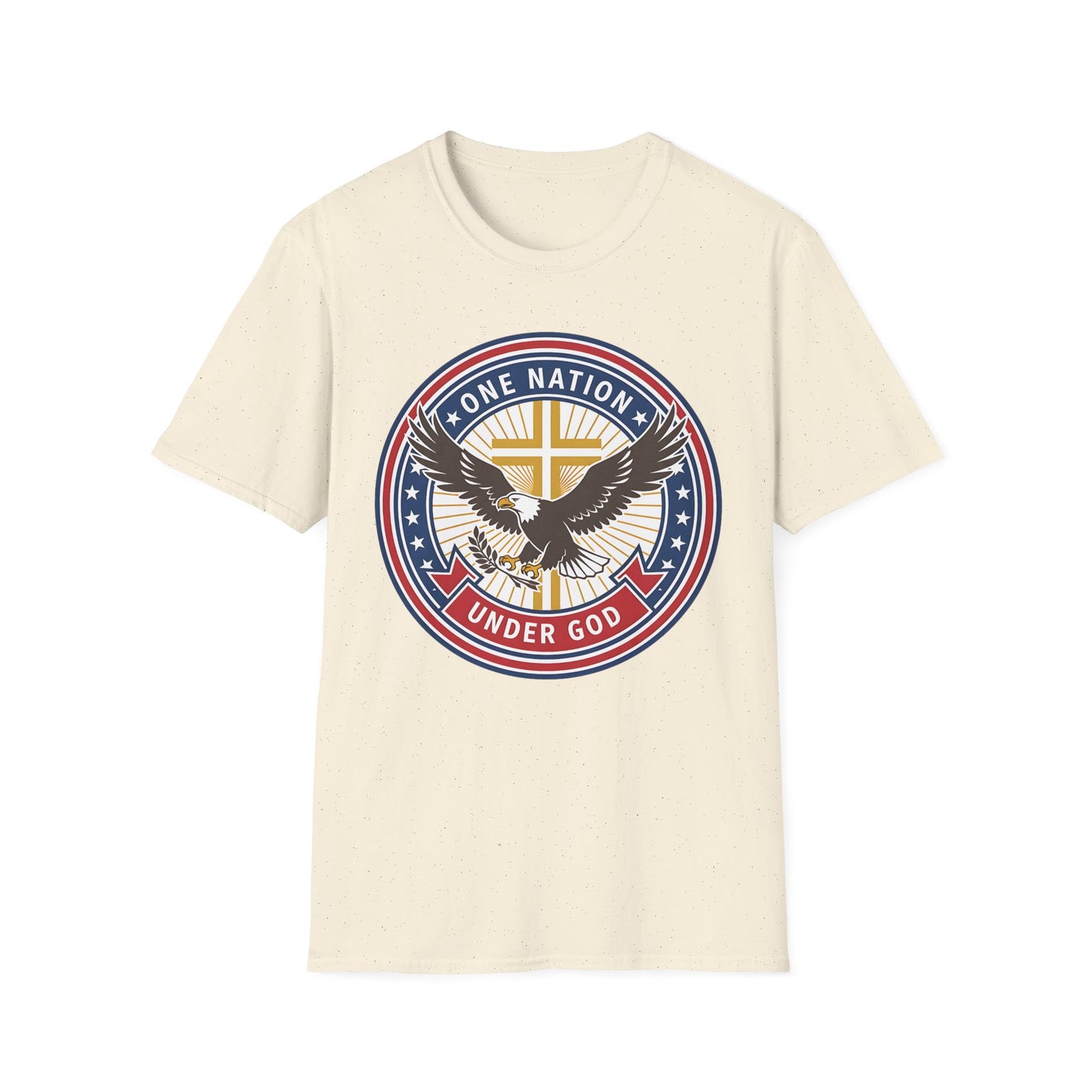 One Nation Under God Christian Patriotic Eagle Cross T-Shirt
