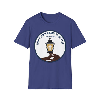 Your Word is a Lamp to My Feet Psalm 119:105 Inspirational Christian T-Shirt
