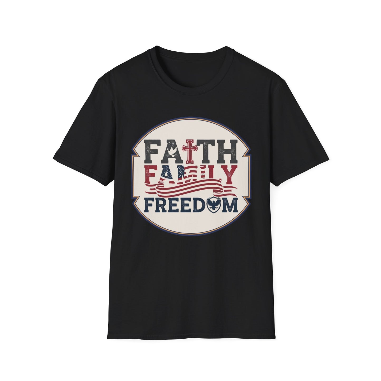 Faith Family Freedom T-Shirt — Patriotic Christian Tee