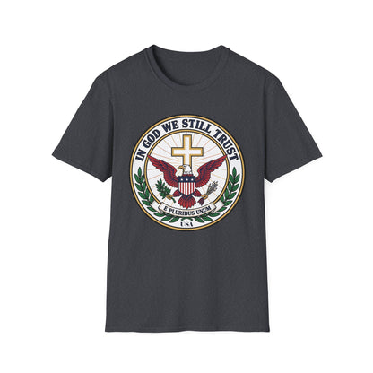 In God We Still Trust — Christian Eagle Cross Patriotic T-Shirt