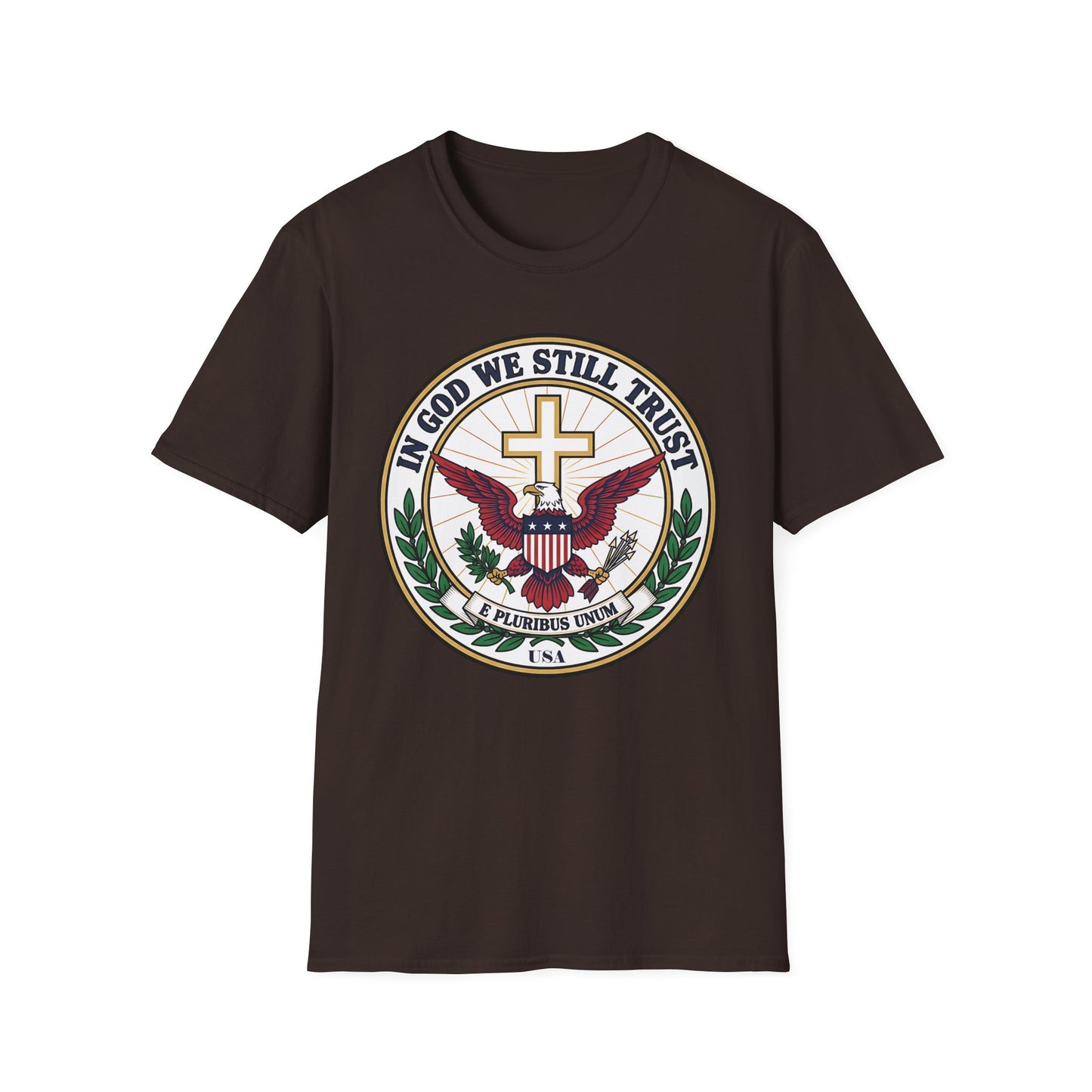 In God We Still Trust — Christian Eagle Cross Patriotic T-Shirt