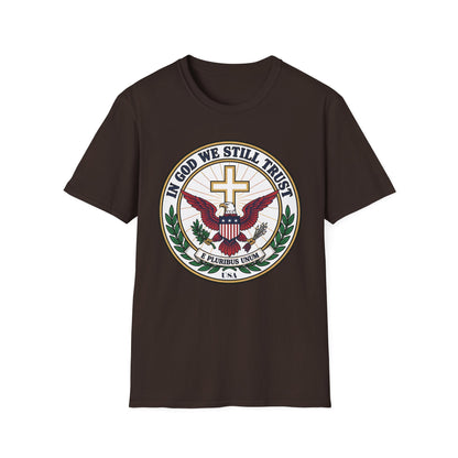 In God We Still Trust — Christian Eagle Cross Patriotic T-Shirt