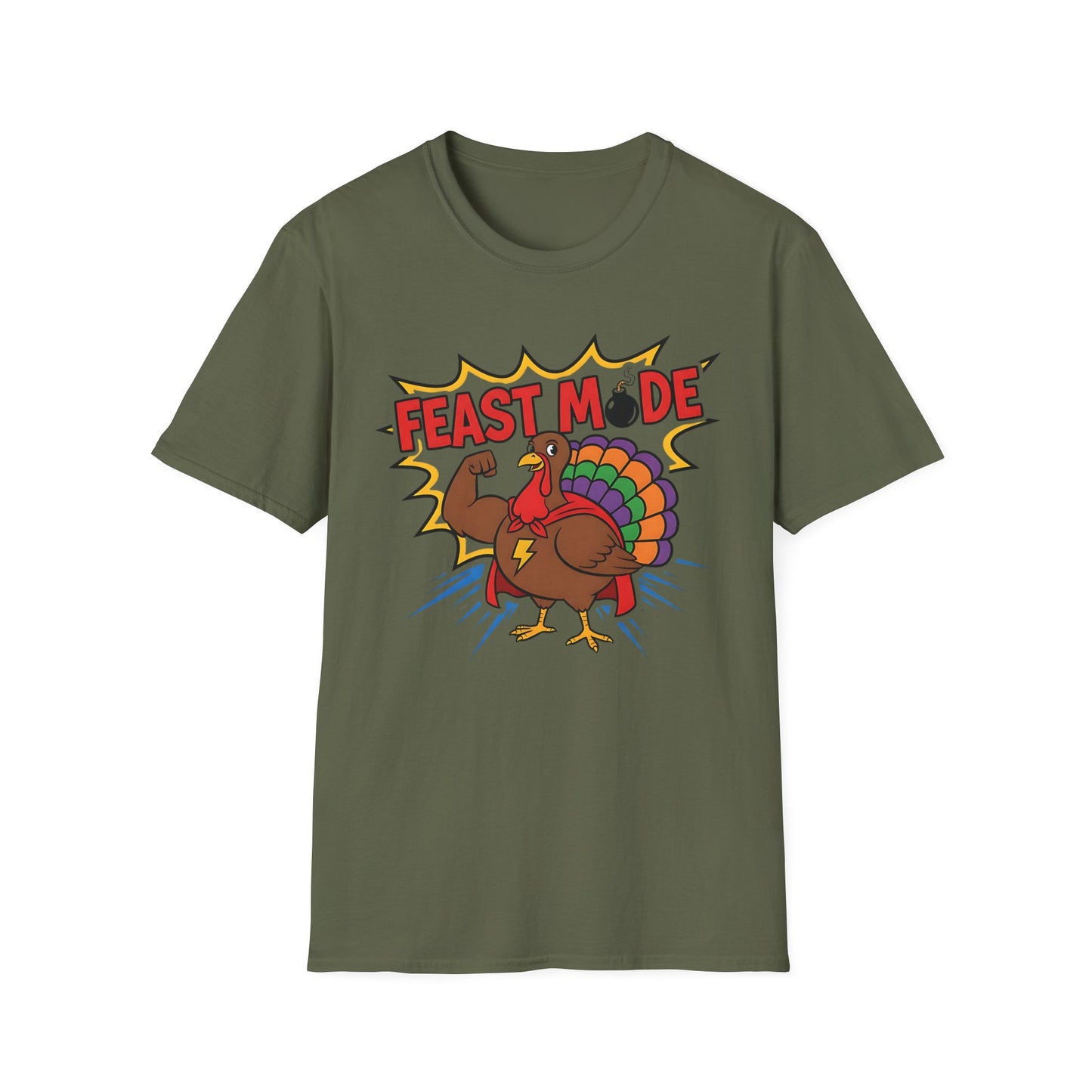 A057 - Feast Mode Funny Thanksgiving Turkey T-Shirt
