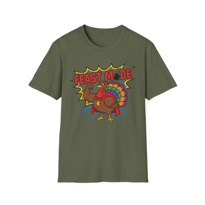 A057 - Feast Mode Funny Thanksgiving Turkey T-Shirt