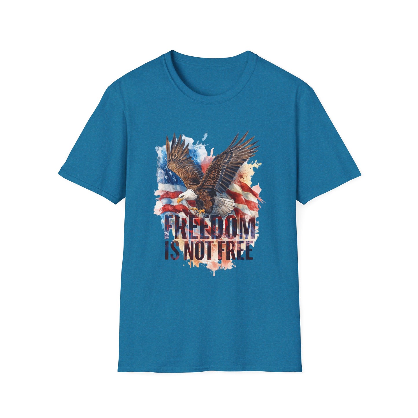 A043 - Freedom is Not Free - Flag and Eagle Patriotic T-Shirt