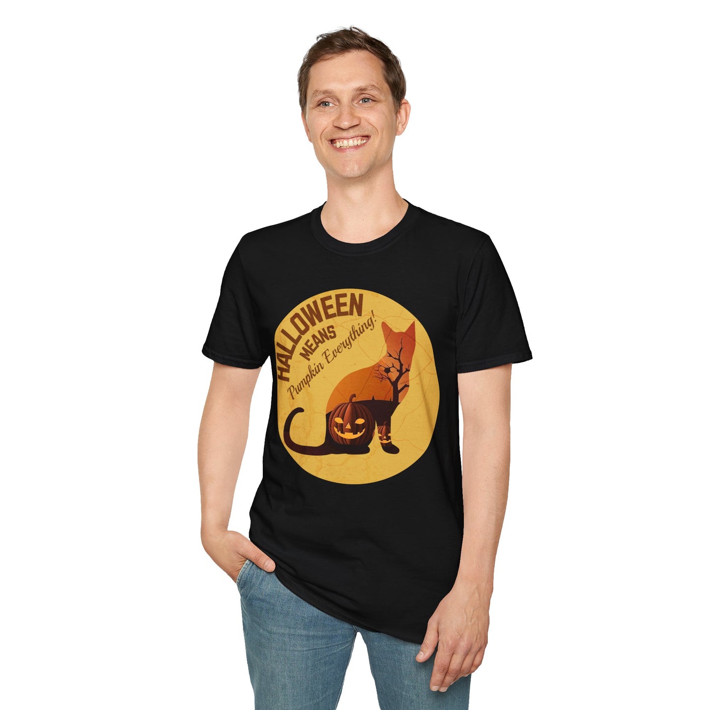 A027 - Pumpkin Everything - Halloween Cat Unisex T-Shirt