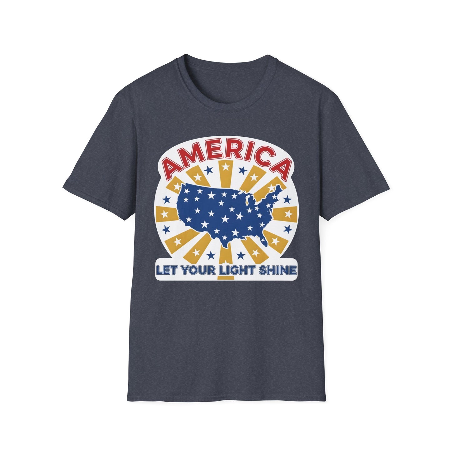 America Let Your Light Shine Patriotic USA T-Shirt