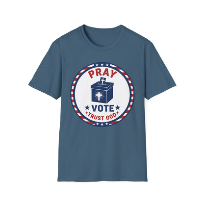 Pray Vote Trust God Patriotic Christian T-Shirt