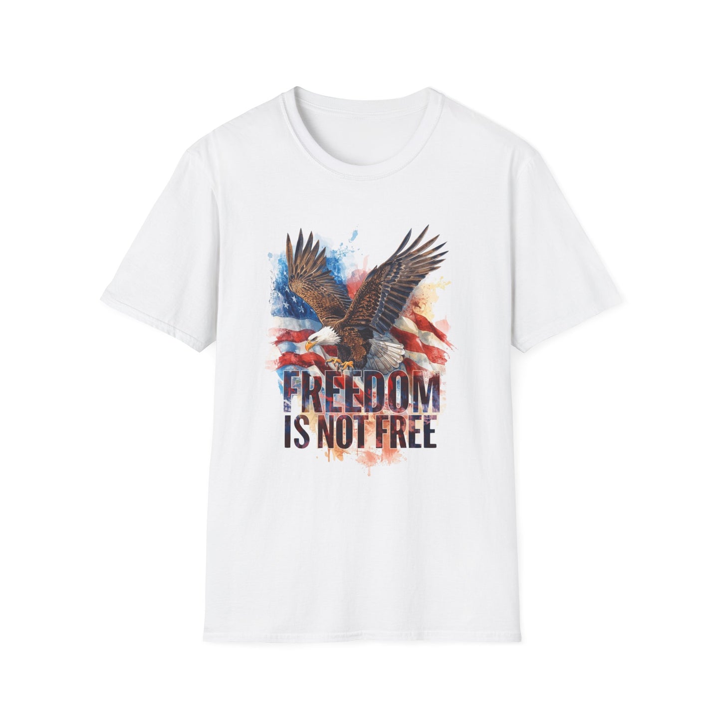 A043 - Freedom is Not Free - Flag and Eagle Patriotic T-Shirt