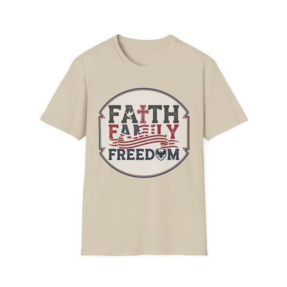Faith Family Freedom T-Shirt — Patriotic Christian Tee