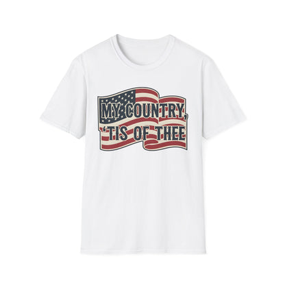 My Country 'Tis of Thee American Flag Patriotic T-Shirt