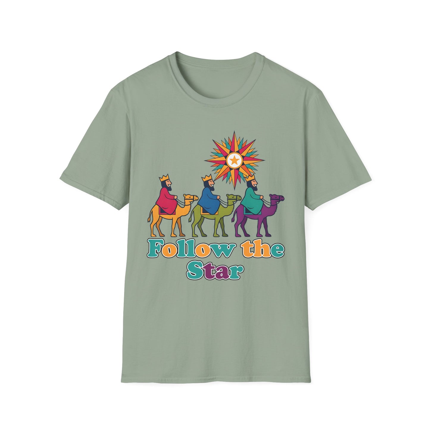 A088 - Follow the Star Christian Christmas T-Shirt