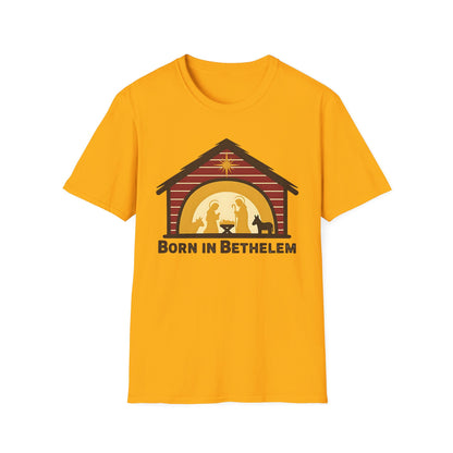 Born in Bethlehem Unisex Softstyle Christmas T-Shirt