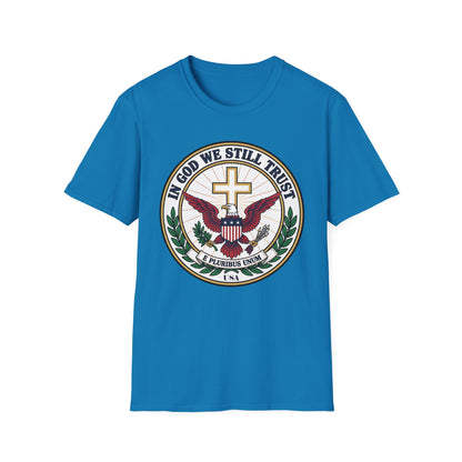 In God We Still Trust — Christian Eagle Cross Patriotic T-Shirt