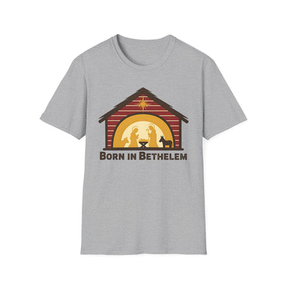 Born in Bethlehem Unisex Softstyle Christmas T-Shirt