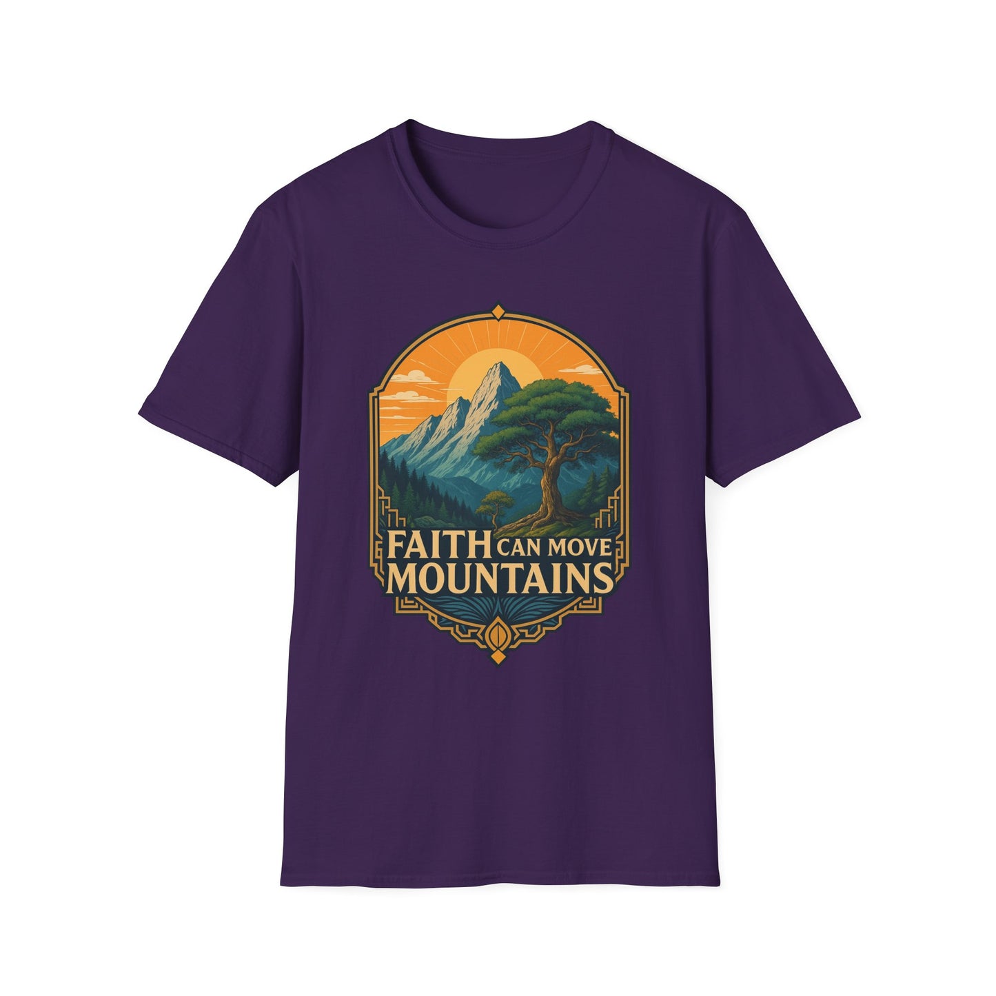 A035 - Faith Can Move Mountains Inspirational Christian Tee