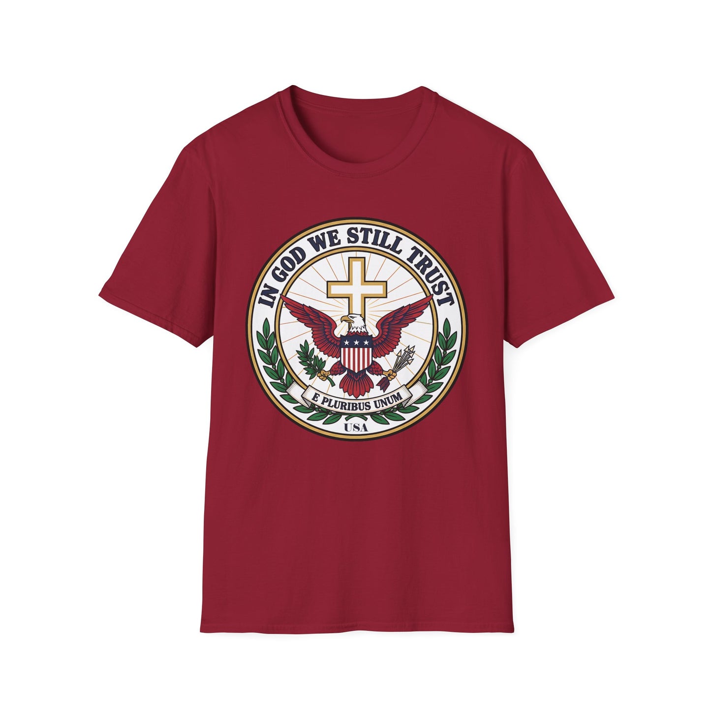 In God We Still Trust — Christian Eagle Cross Patriotic T-Shirt
