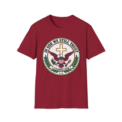 In God We Still Trust — Christian Eagle Cross Patriotic T-Shirt