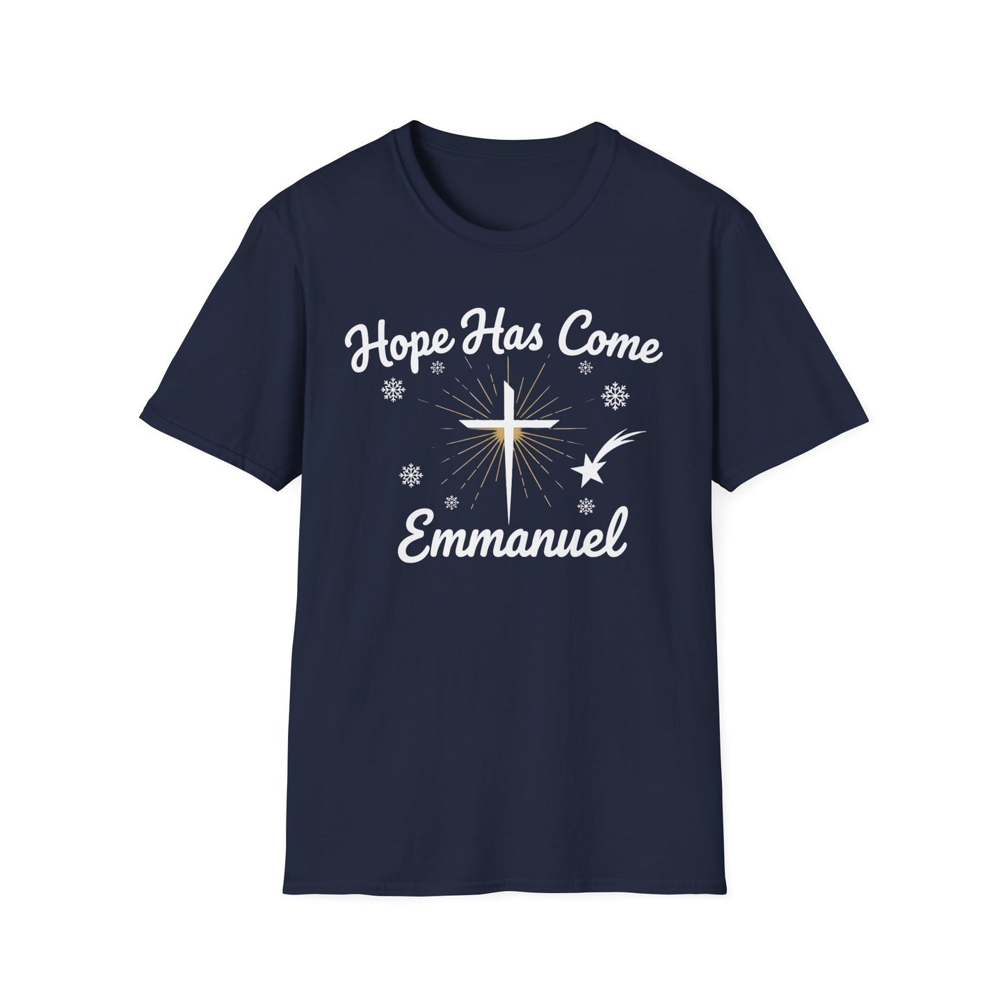 A067 - Hope Has Come Emmanuel Christian Christmas T-Shirt