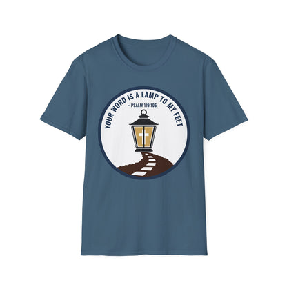 Your Word is a Lamp to My Feet Psalm 119:105 Inspirational Christian T-Shirt