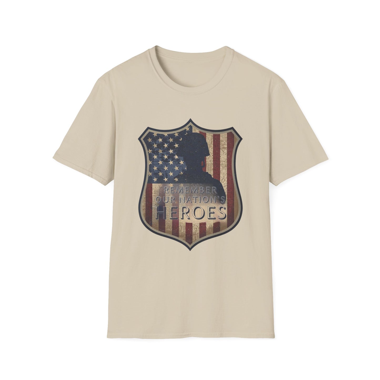A046 - Remember Our Nation's Heroes Unisex Softstyle Patriotic T-Shirt