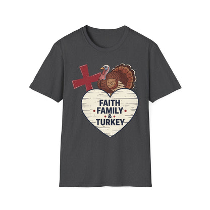 A059 - Faith Family & Turkey Thanksgiving T-Shirt