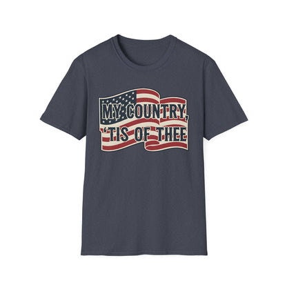 My Country 'Tis of Thee American Flag Patriotic T-Shirt