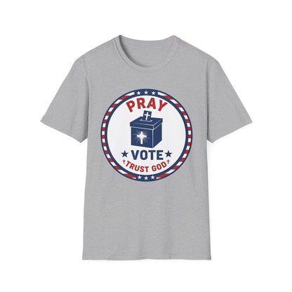 Pray Vote Trust God Patriotic Christian T-Shirt