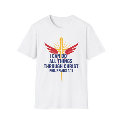 I Can Do All Things Through Christ Philippians 4:13 Christian Inspirational T-Shirt