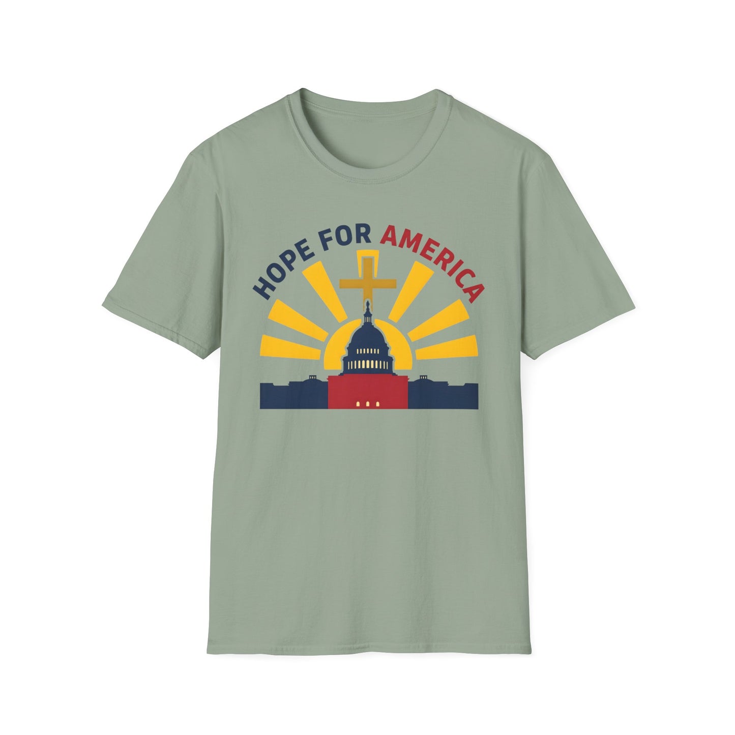 Hope for America Christian Patriotic T-Shirt — Capitol & Cross Design