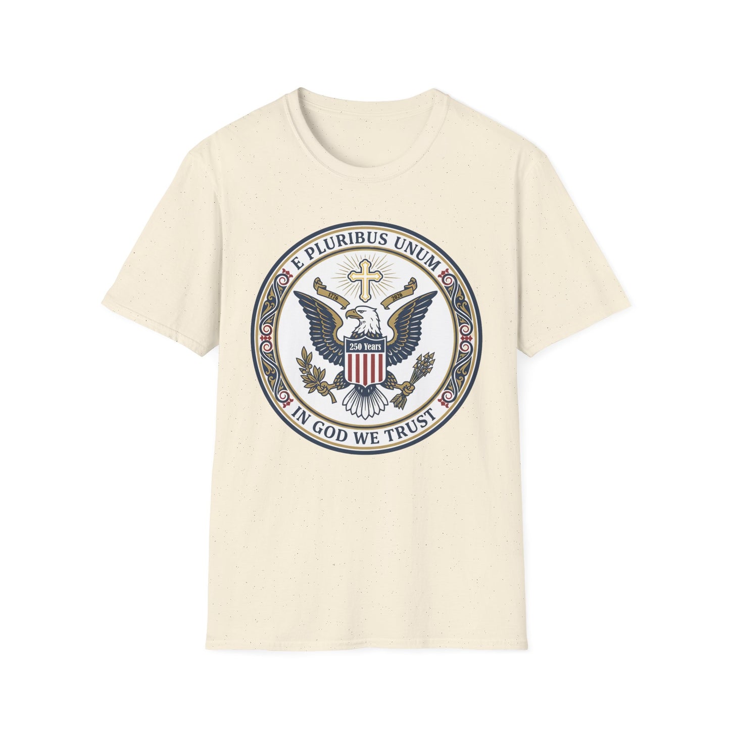 USA 250 Years • Patriotic Presidential Seal T-Shirt • E Pluribus Unum • In God We Trust