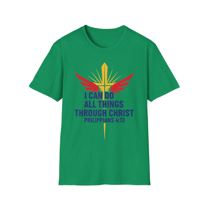 I Can Do All Things Through Christ Philippians 4:13 Christian Inspirational T-Shirt