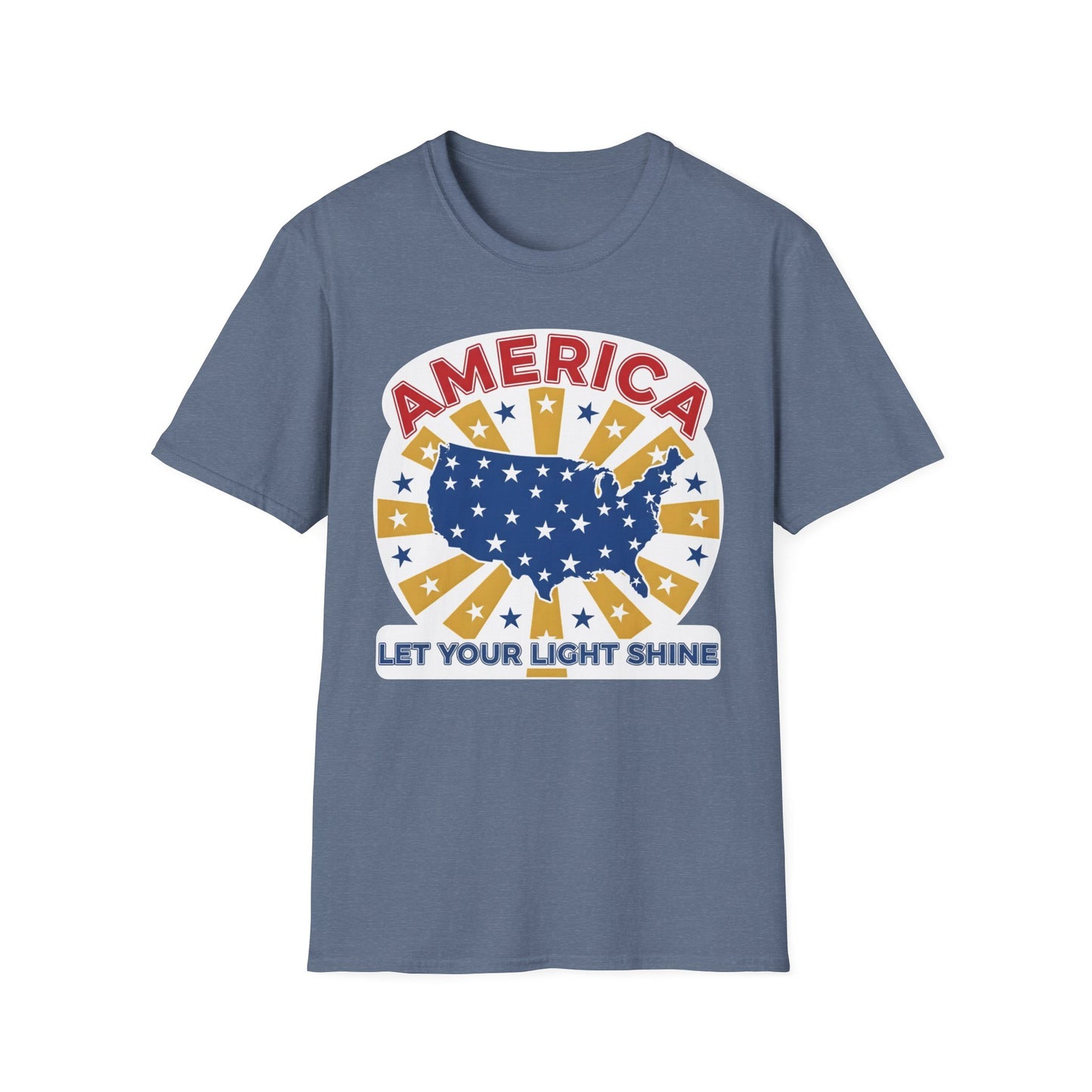 America Let Your Light Shine Patriotic USA T-Shirt