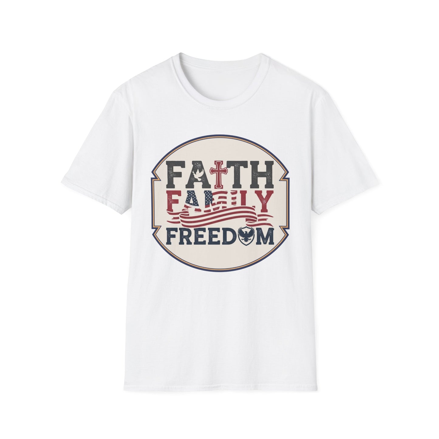 Faith Family Freedom T-Shirt — Patriotic Christian Tee