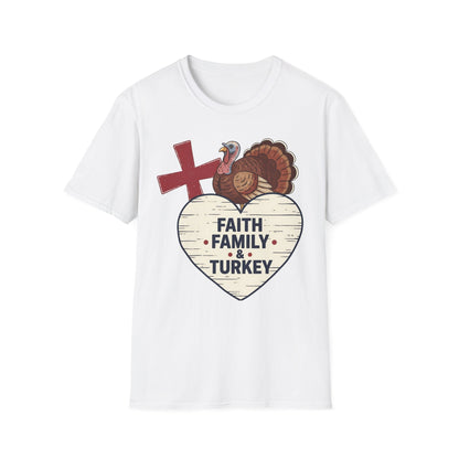 A059 - Faith Family & Turkey Thanksgiving T-Shirt