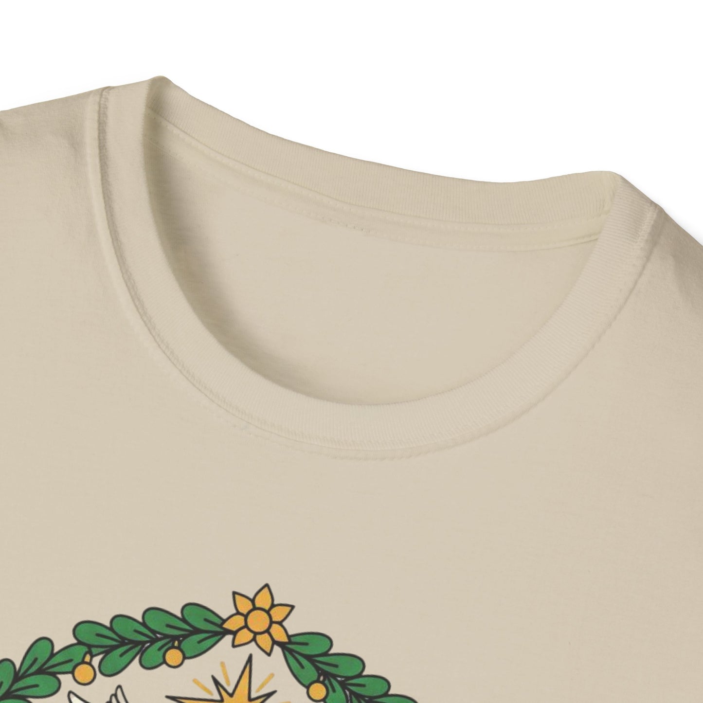 A085 - O Come Let Us Adore Him Christmas Nativity T-Shirt