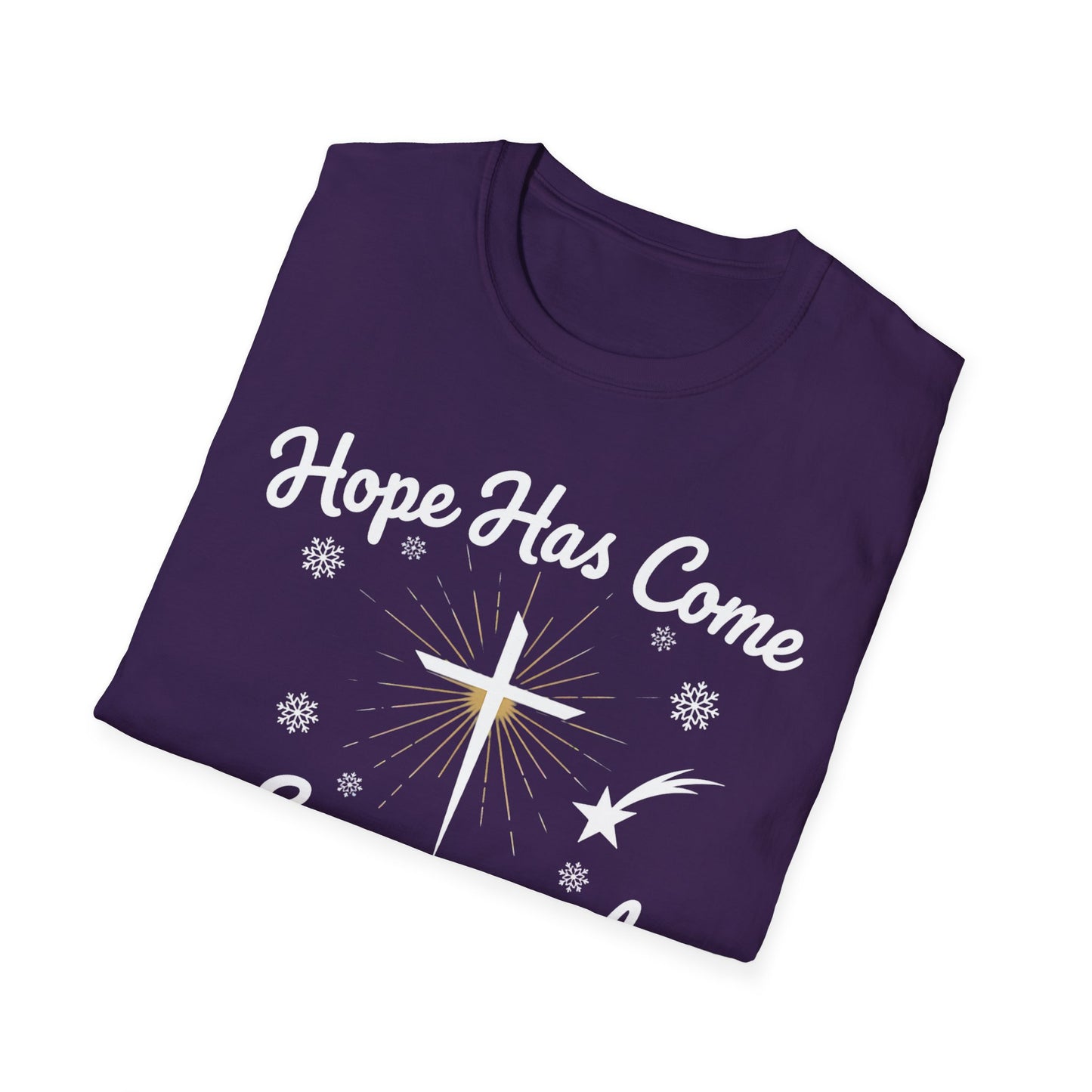 A067 - Hope Has Come Emmanuel Christian Christmas T-Shirt